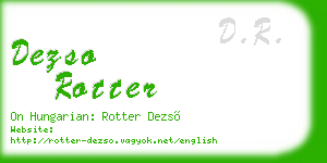 dezso rotter business card