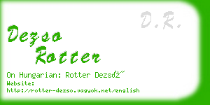 dezso rotter business card